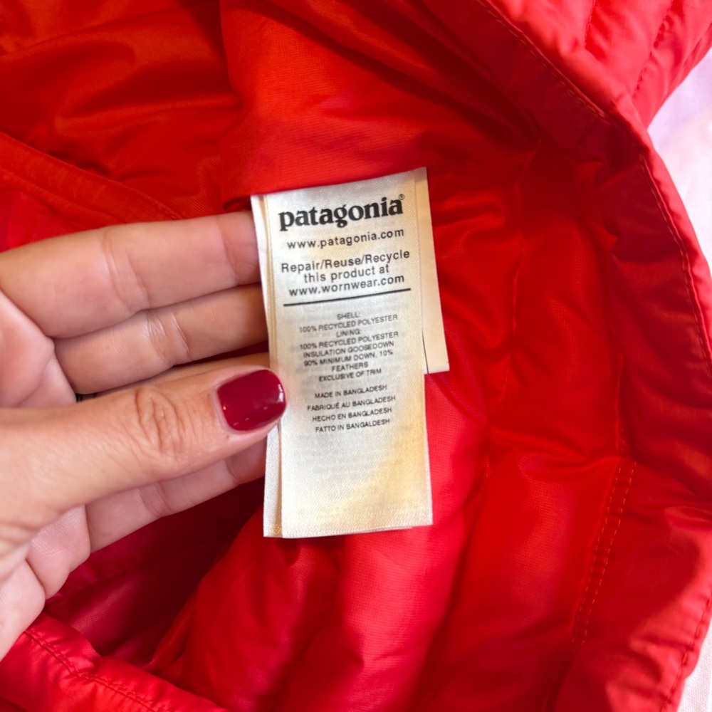 PATAGONIA Womens Down Sweater Jacket Catalan Coral SIZE M - Picture 11 of 12